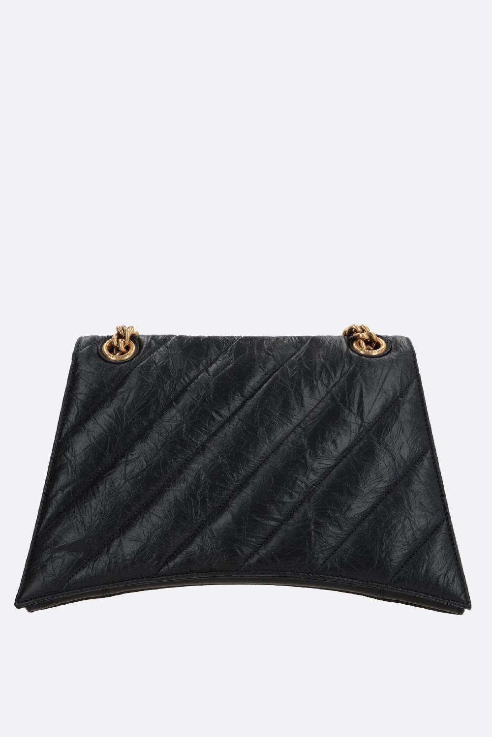 BALENCIAGA Borsa A Spalla Crush Media In Pelle Crush Matelassè