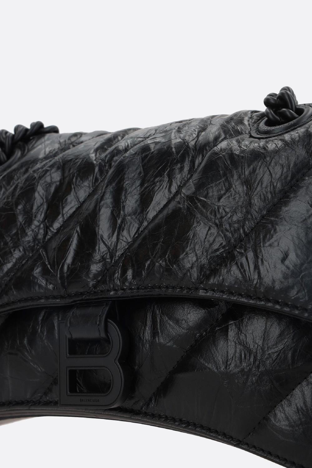 BALENCIAGA Borsa A Spalla Crush Small In Pelle Crush Matelassé