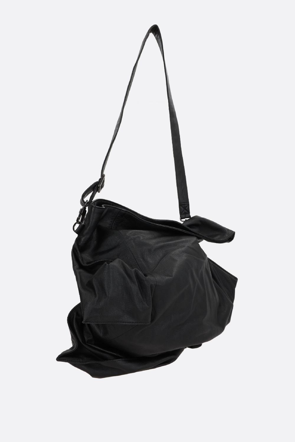 DISCORD YOHJI YAMAMOTO Borsa A Spalla Cubic In Pelle Martellata
