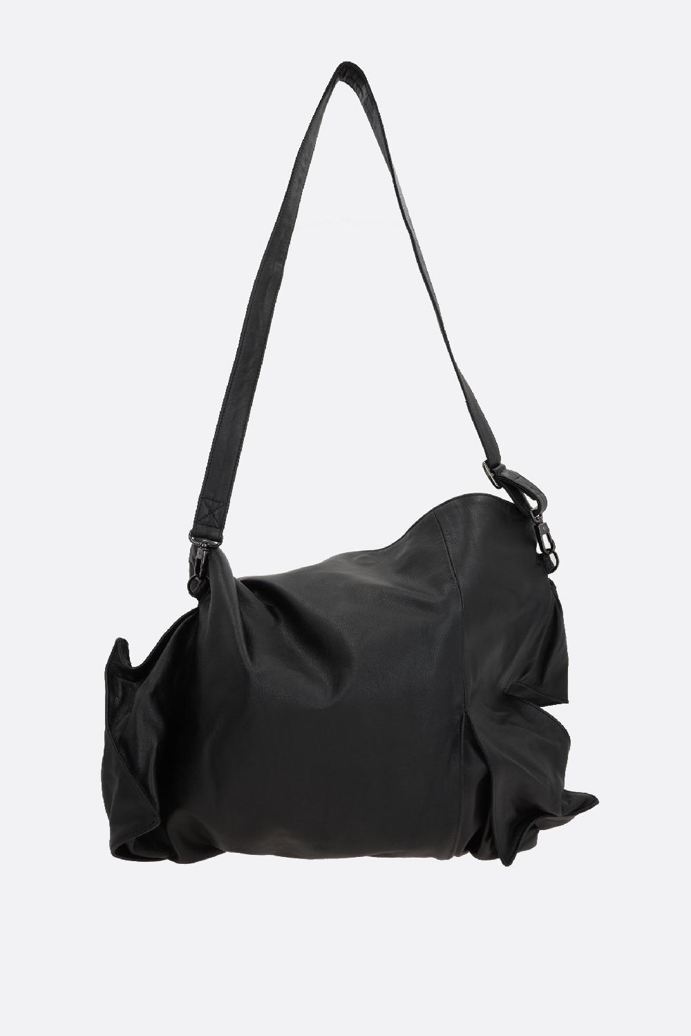 DISCORD YOHJI YAMAMOTO Borsa A Spalla Cubic In Pelle Martellata