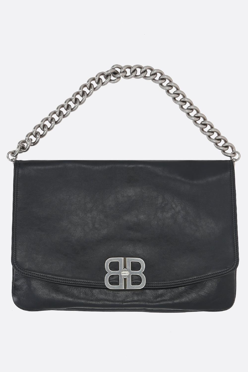 BALENCIAGA borsa a spalla Flap BB Soft large in pelle Peach