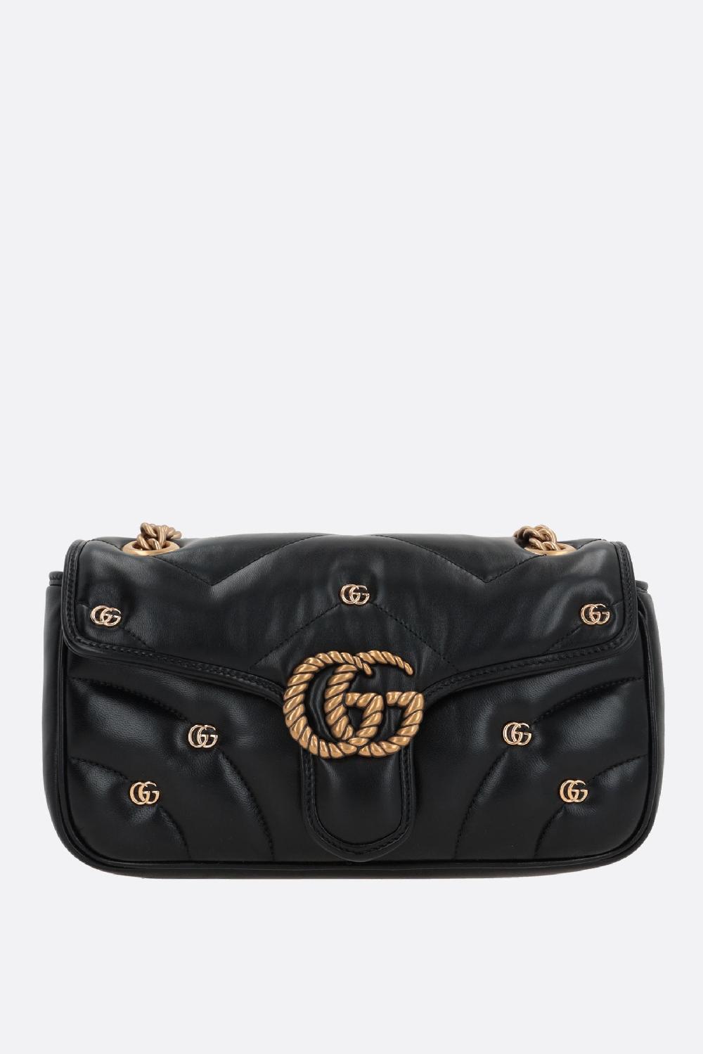 GUCCI borsa a spalla GG Marmont small in pelle matelassé