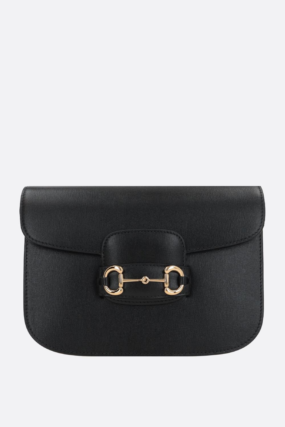 GUCCI borsa a spalla Gucci 1955 Horsebit in pelle texturizzata