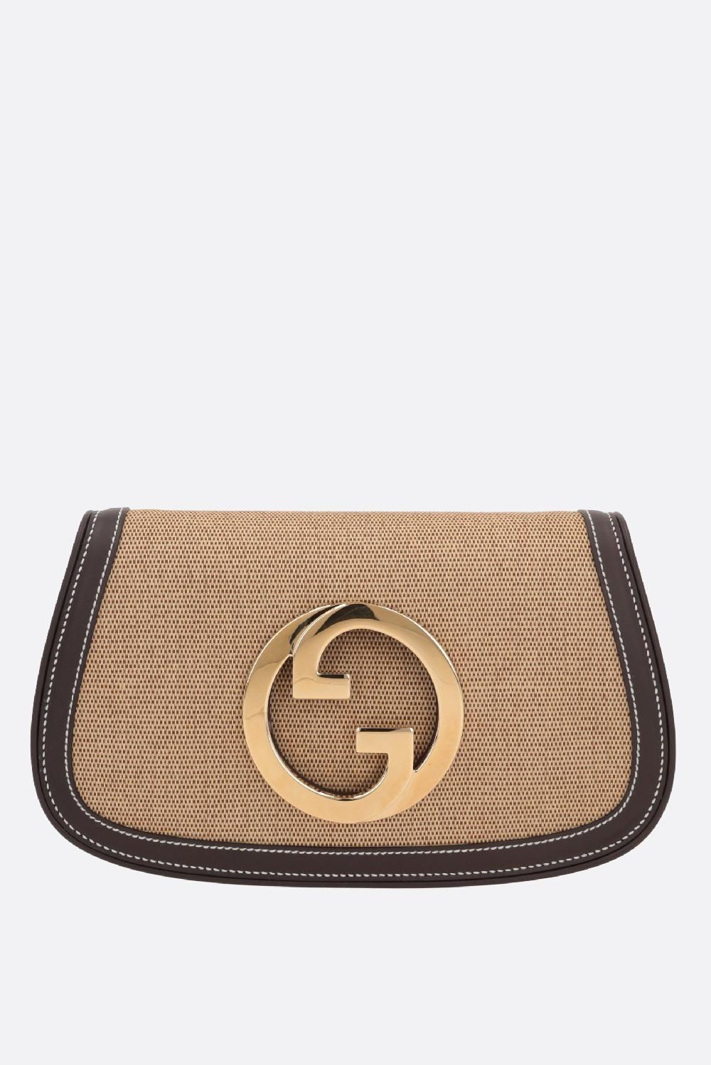 GUCCI borsa a spalla Gucci Blondie in canvas e pelle liscia