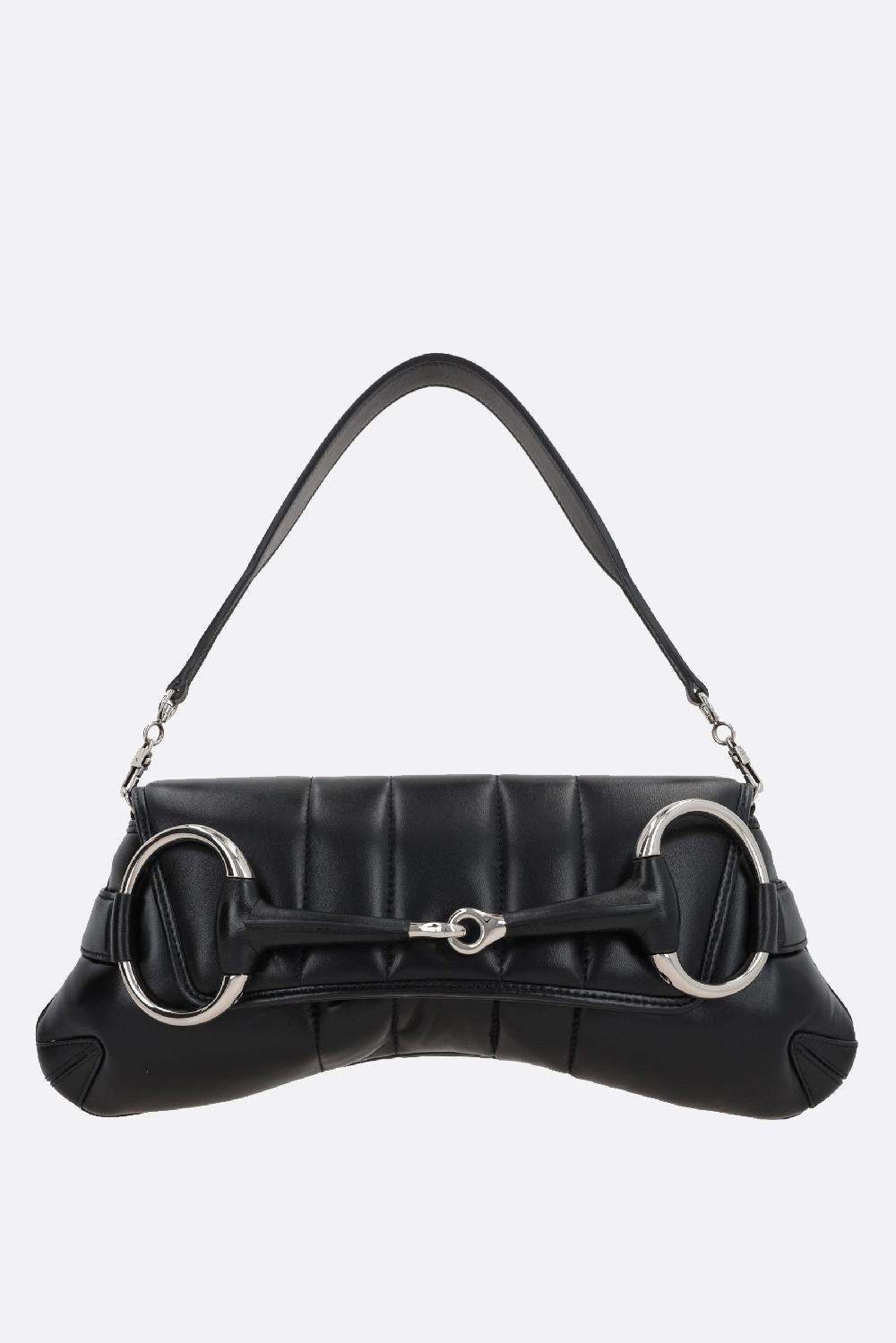 GUCCI borsa a spalla Gucci Horsebit Chain media in nappa matelassé