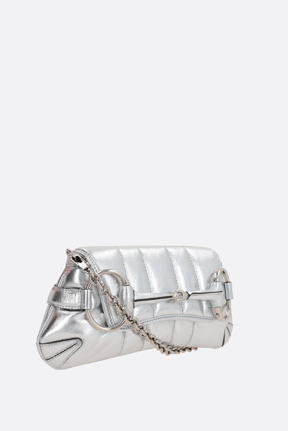 GUCCI Borsa A Spalla Gucci Horsebit Chain Small In Pelle Laminata