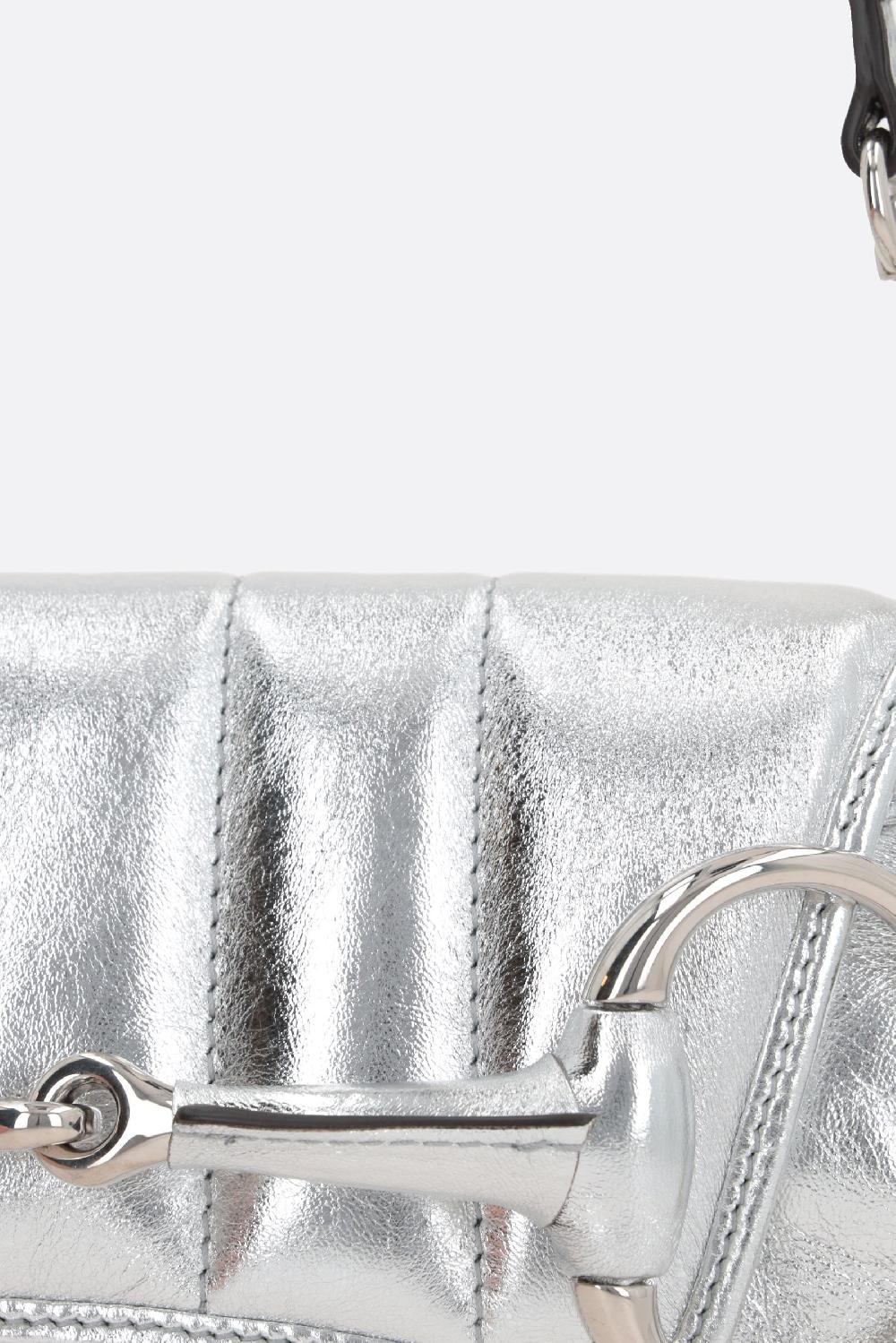 GUCCI Borsa A Spalla Gucci Horsebit Chain Small In Pelle Laminata