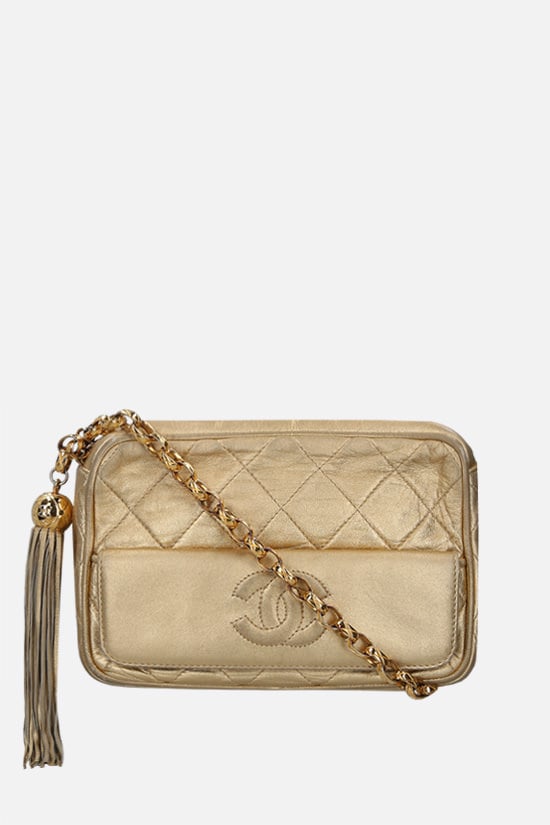CHANEL VINTAGE WOMAN borsa a spalla in pelle matelassé