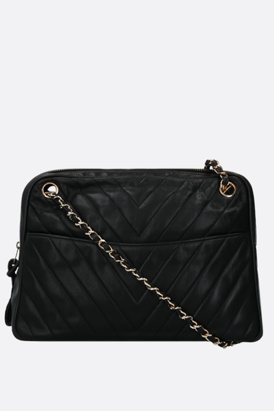 CHANEL VINTAGE WOMAN borsa a spalla in pelle matelassé