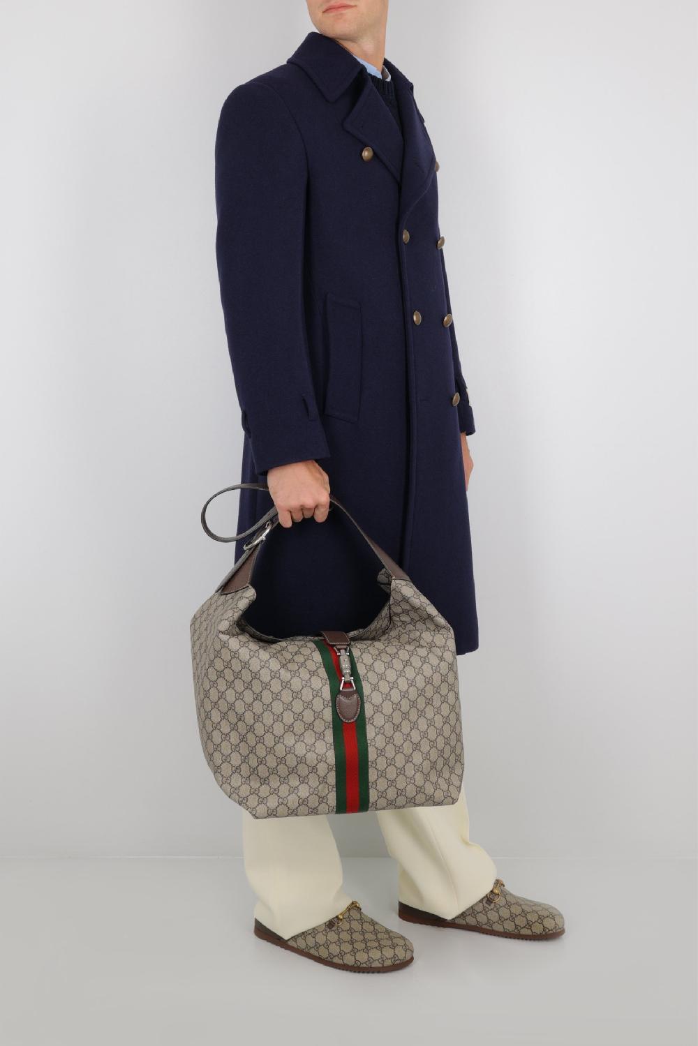 GUCCI Borsa A Spalla Jackie 1961 Media In Tessuto GG Supreme