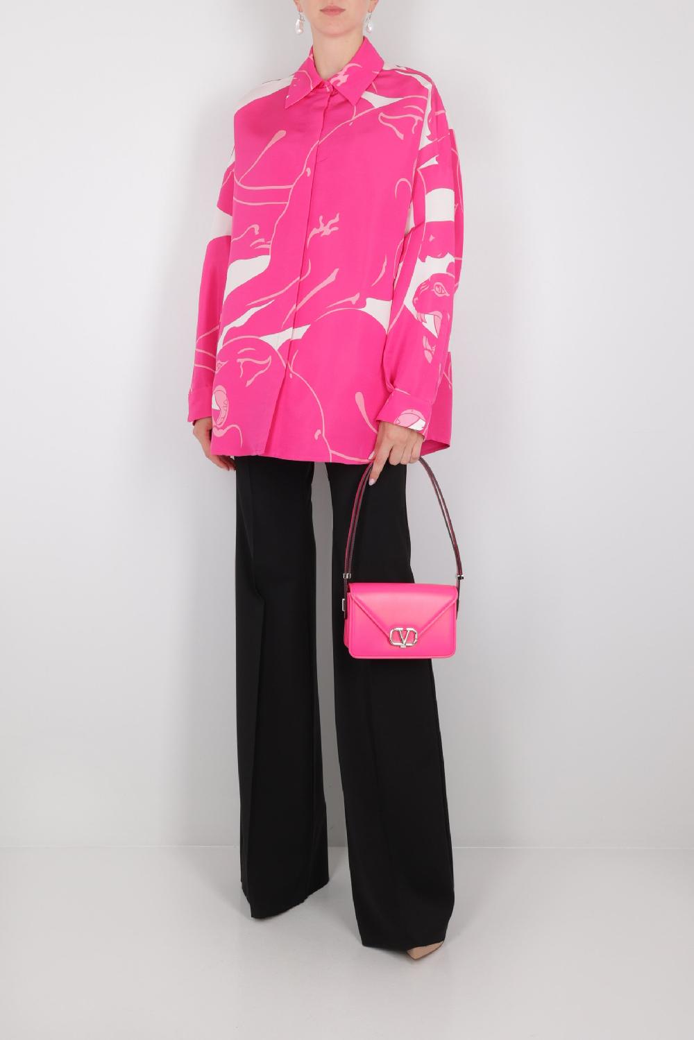 VALENTINO GARAVANI Borsa A Spalla Letter Small In Pelle Liscia