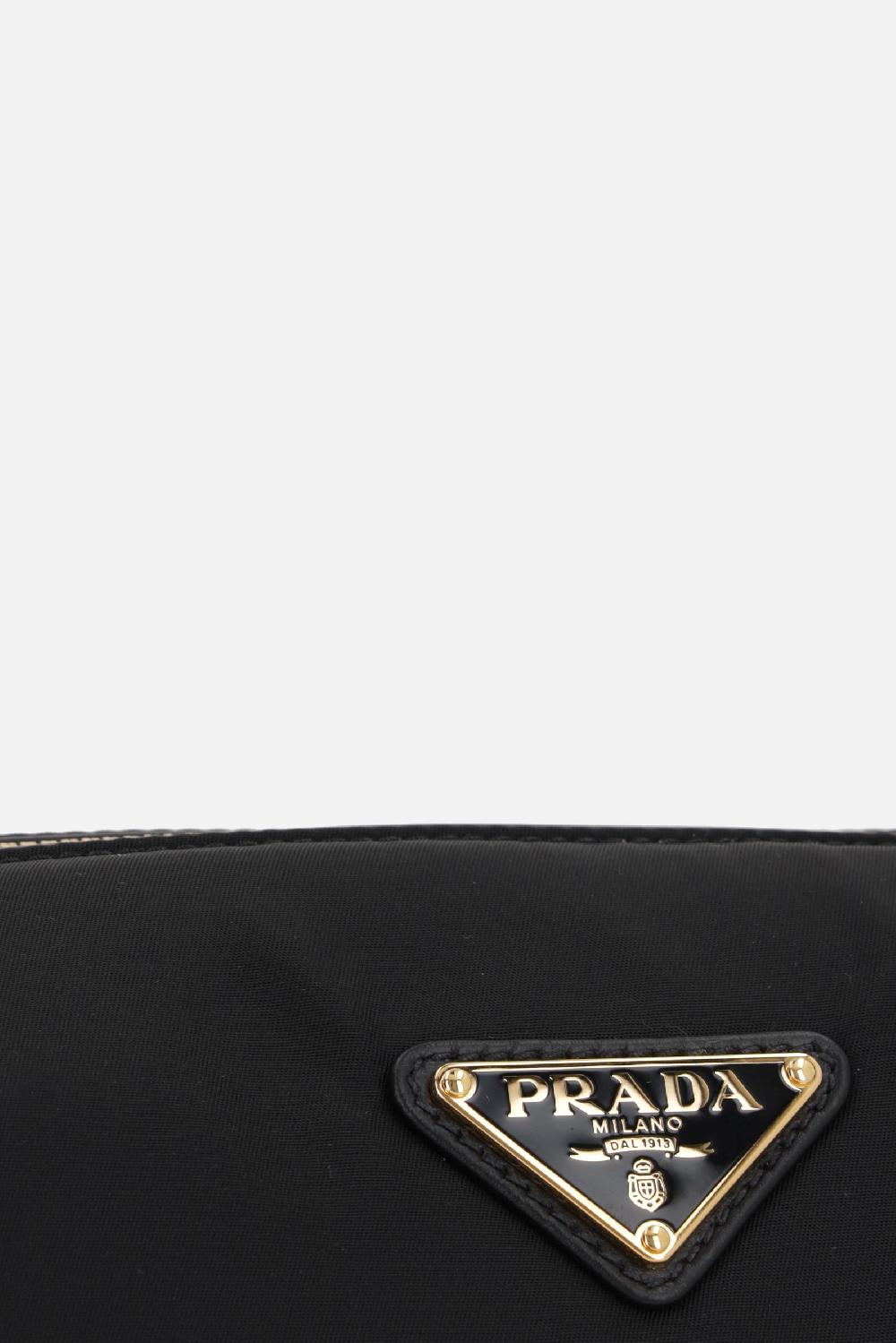 PRADA Borsa A Spalla Media In Re-Nylon E Pelle Liscia