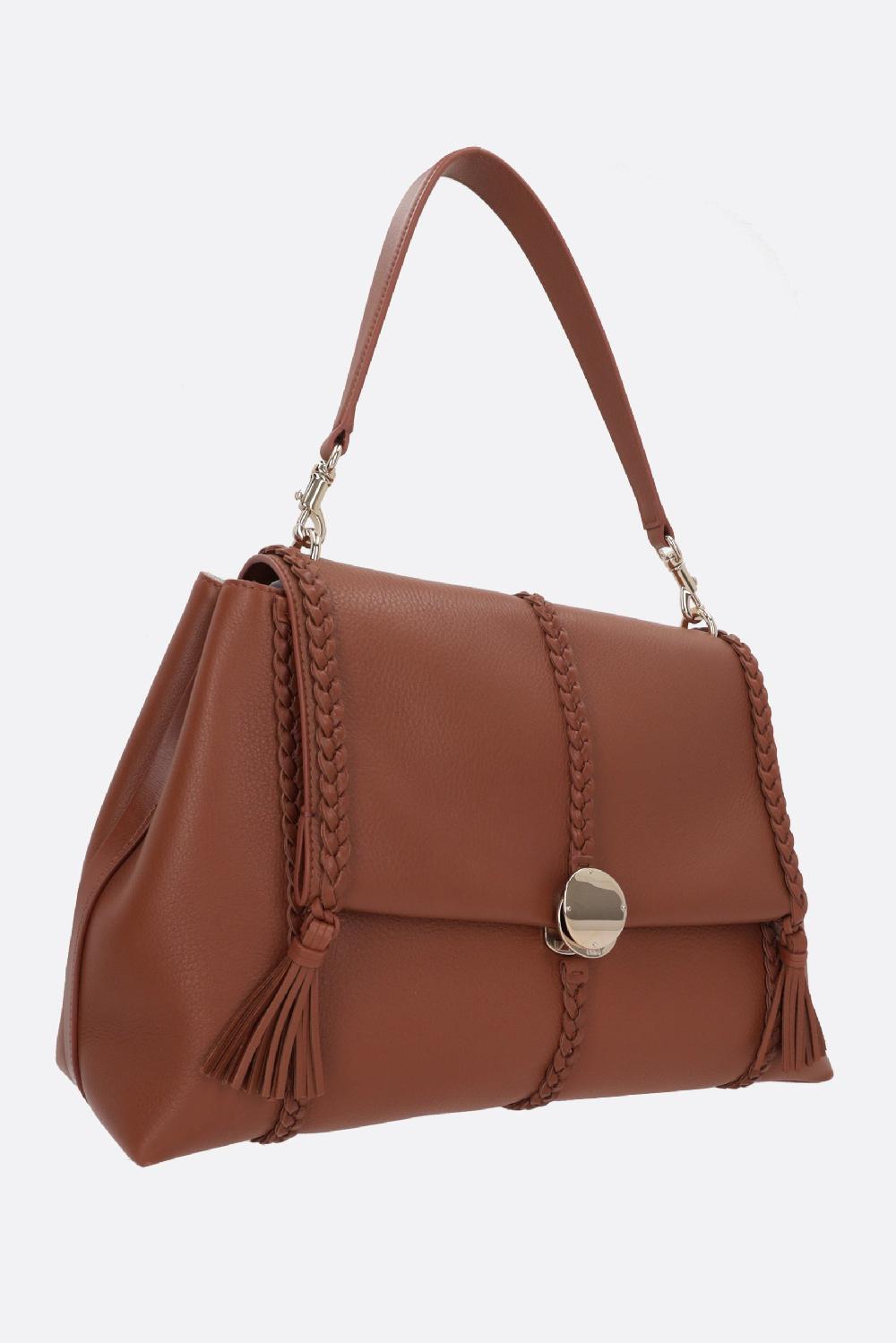 CHLOÉ Borsa A Spalla Penelope Large In Pelle Martellata