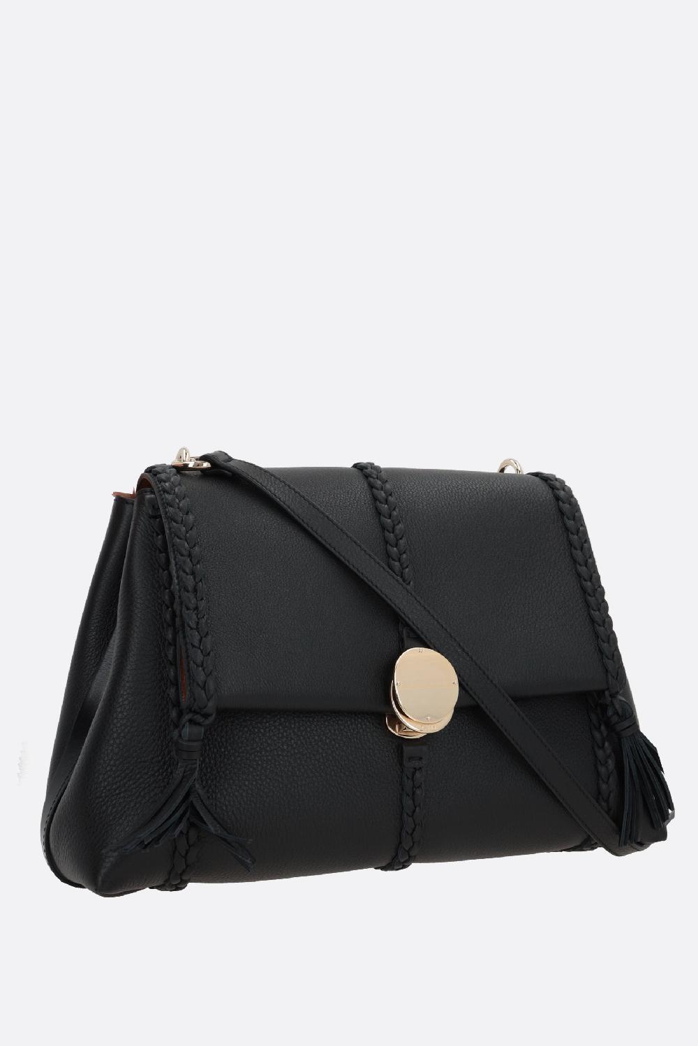 CHLOÉ Borsa A Spalla Penelope Media In Pelle Martellata