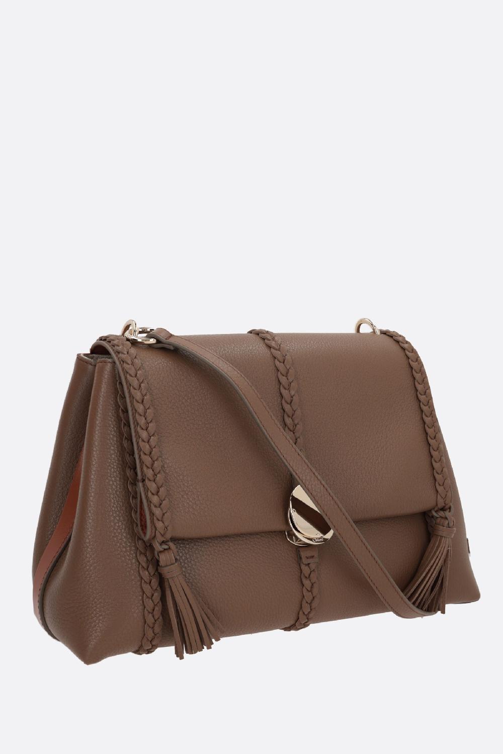 CHLOÉ Borsa A Spalla Penelope Media In Pelle Martellata