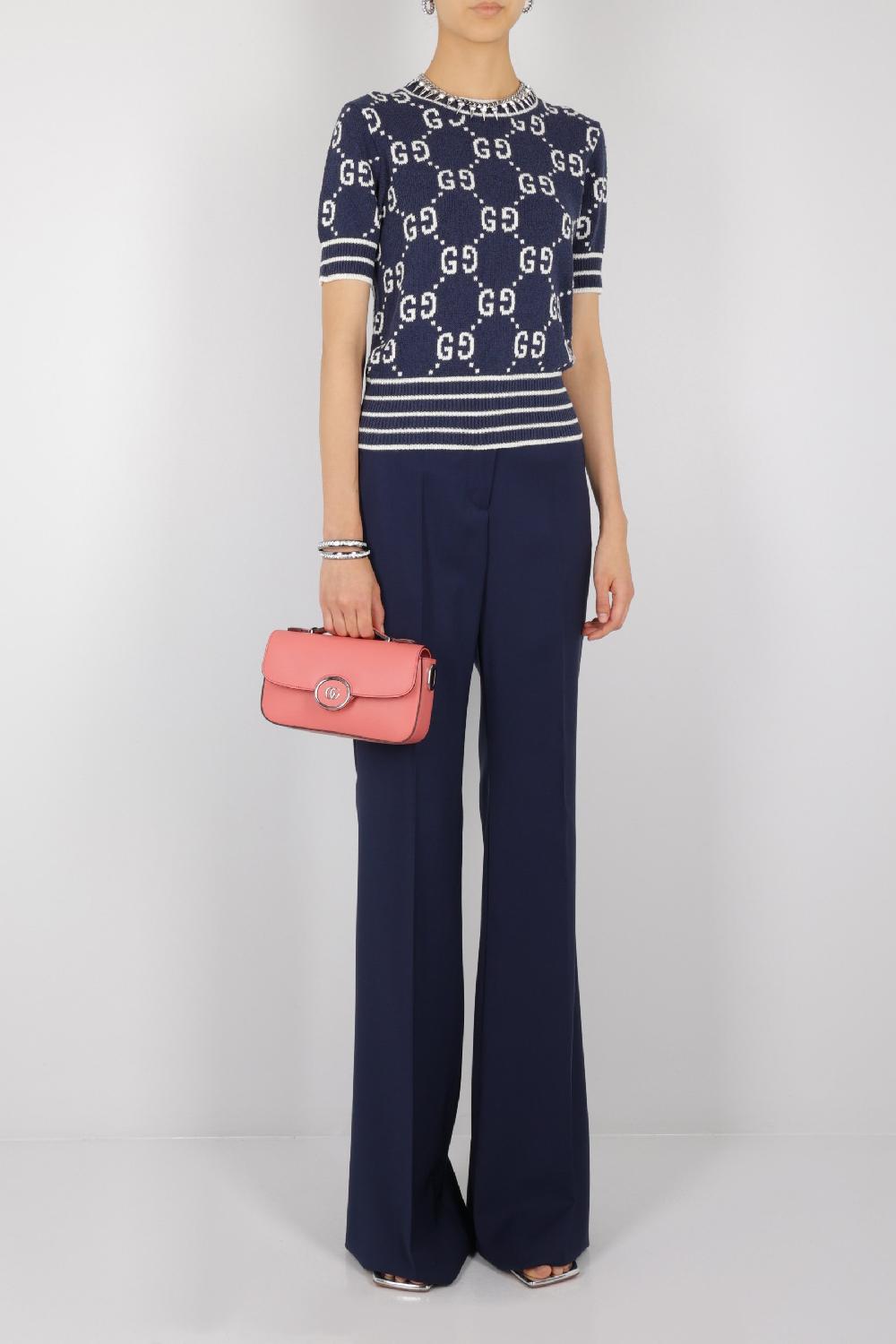 GUCCI Borsa A Spalla Petite GG Mini In Pelle Liscia