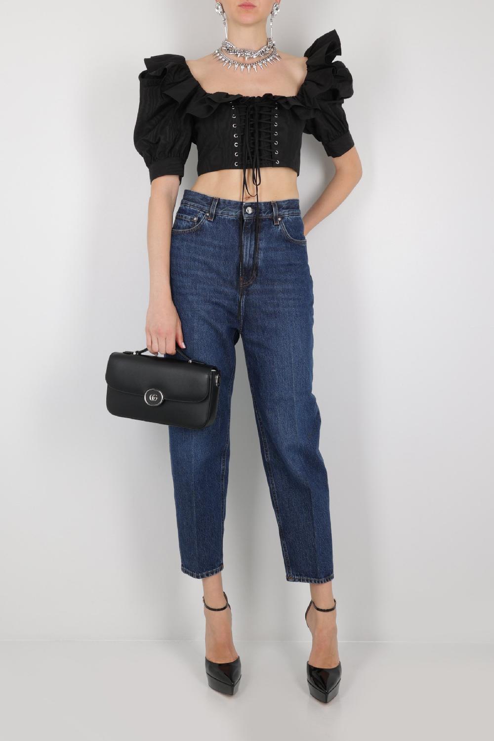 GUCCI Borsa A Spalla Petite GG Small In Pelle Liscia