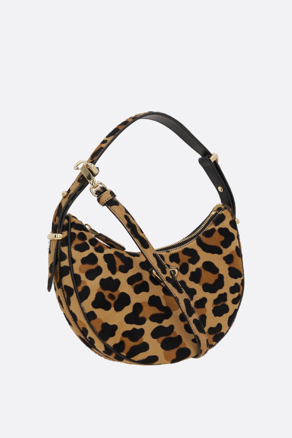 PRADA Borsa A Spalla Prada Arqué In Cavallino Stampa Leopardo