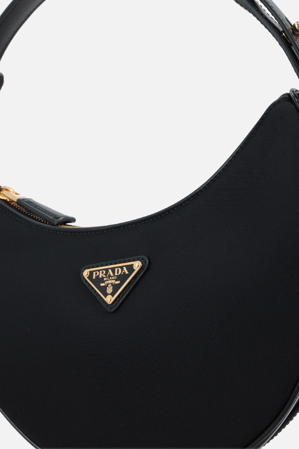 PRADA Borsa A Spalla Prada Arqué In Re-Nylon E Pelle Spazzolata