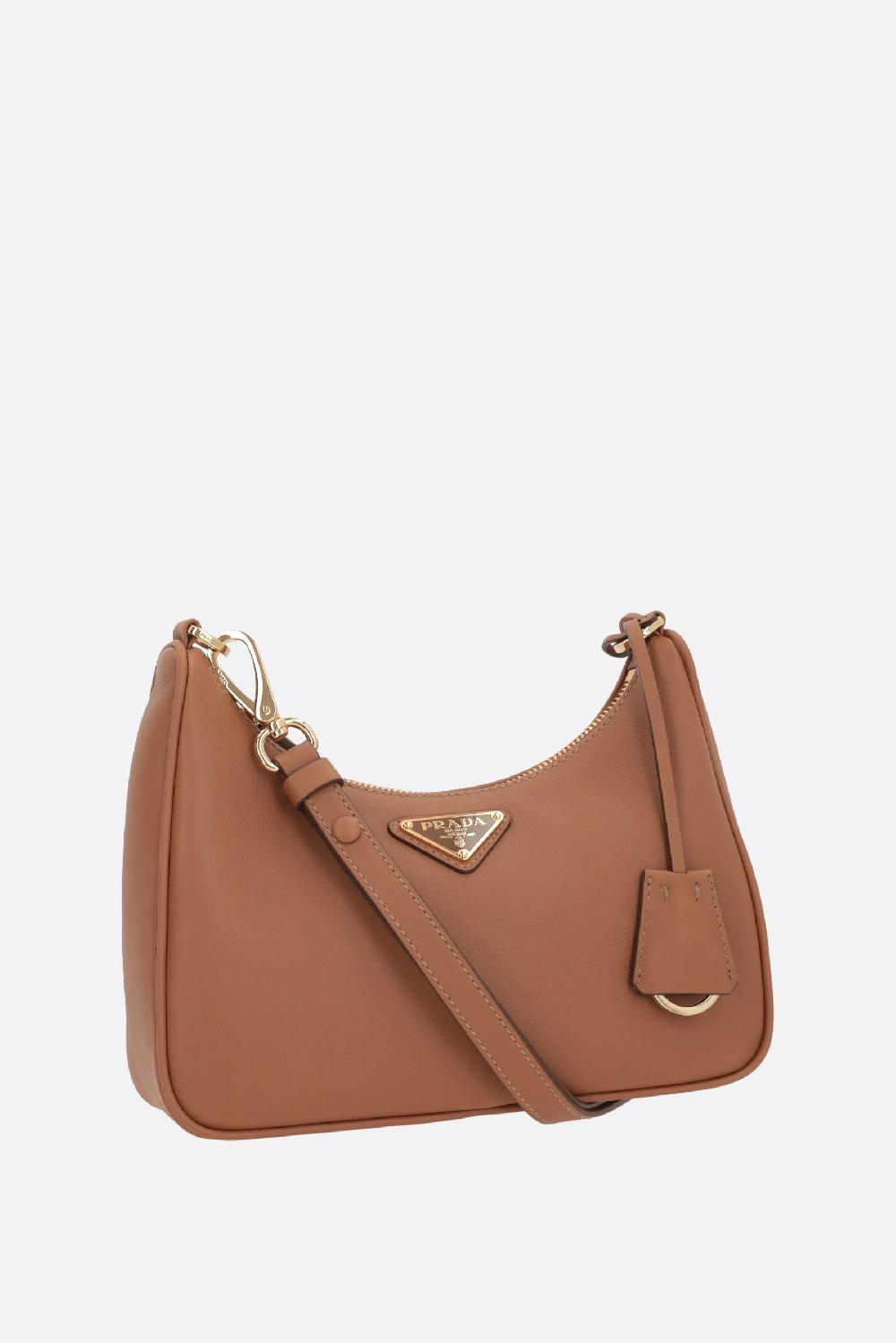 PRADA Borsa A Spalla Prada Re-Edition Mini In Pelle Martellata