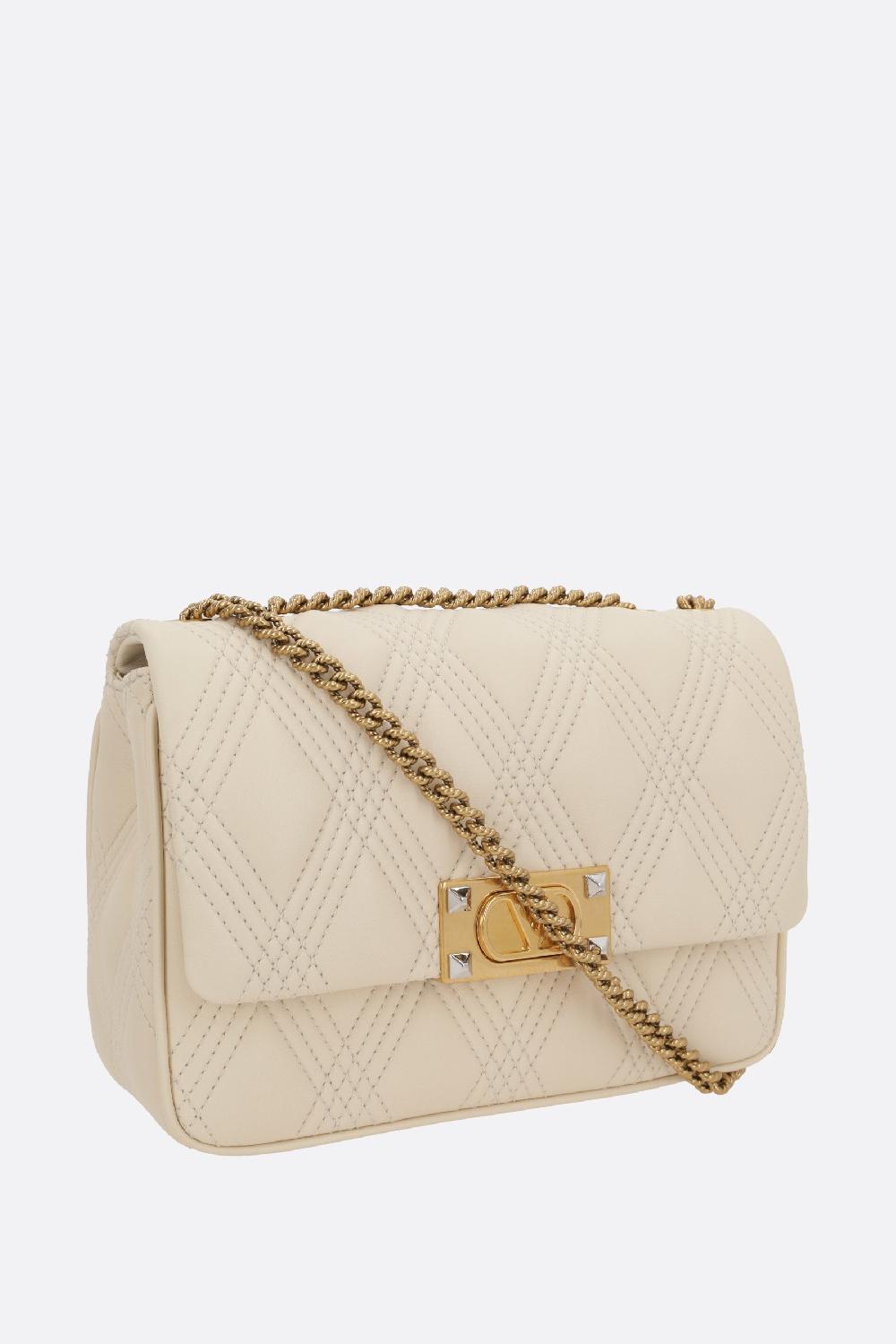 VALENTINO GARAVANI Borsa A Spalla Quiltie 67 Media In Nappa Matelassé