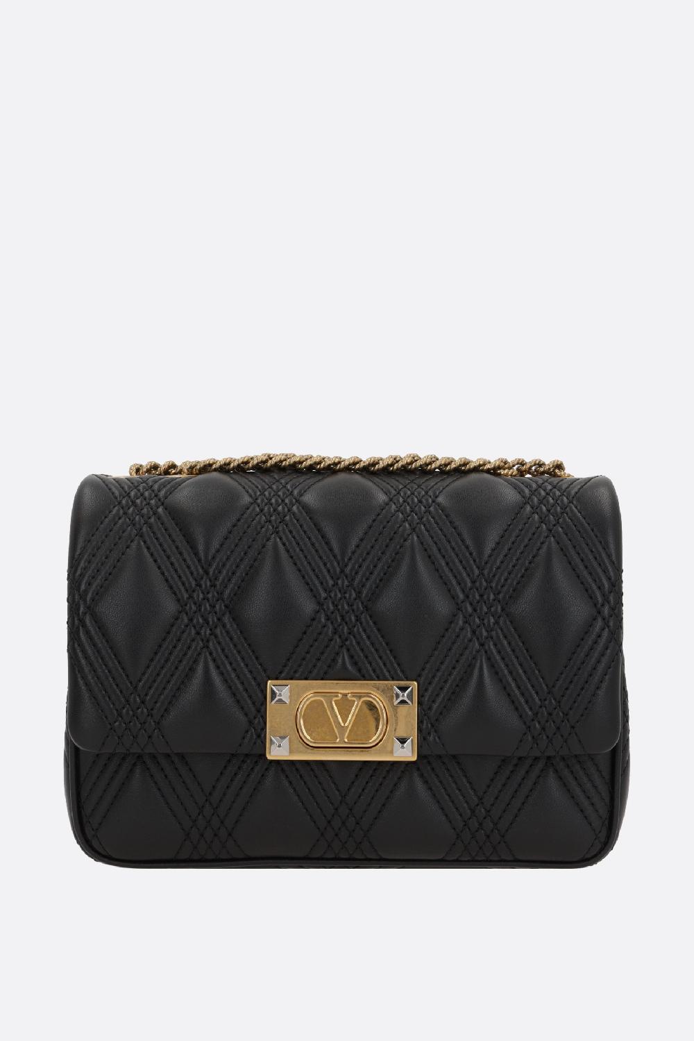 VALENTINO GARAVANI borsa a spalla Quiltie 67 media in nappa matelassé