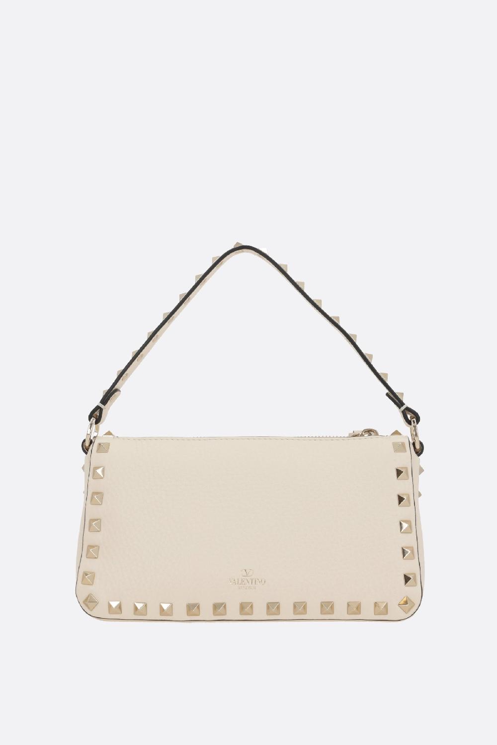 VALENTINO GARAVANI Borsa A Spalla Rockstud Small In Pelle Martellata