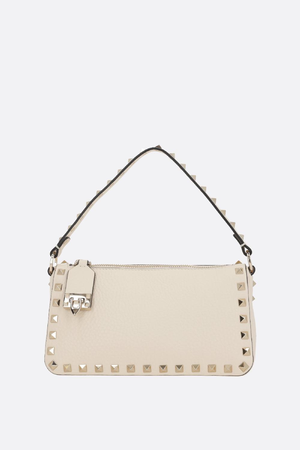 VALENTINO GARAVANI borsa a spalla Rockstud small in pelle martellata