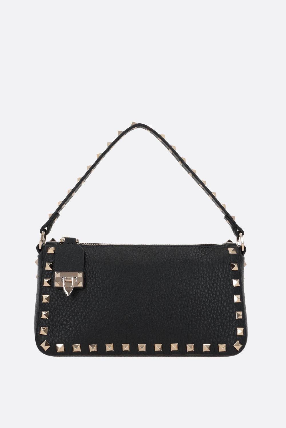VALENTINO GARAVANI borsa a spalla Rockstud small in pelle martellata