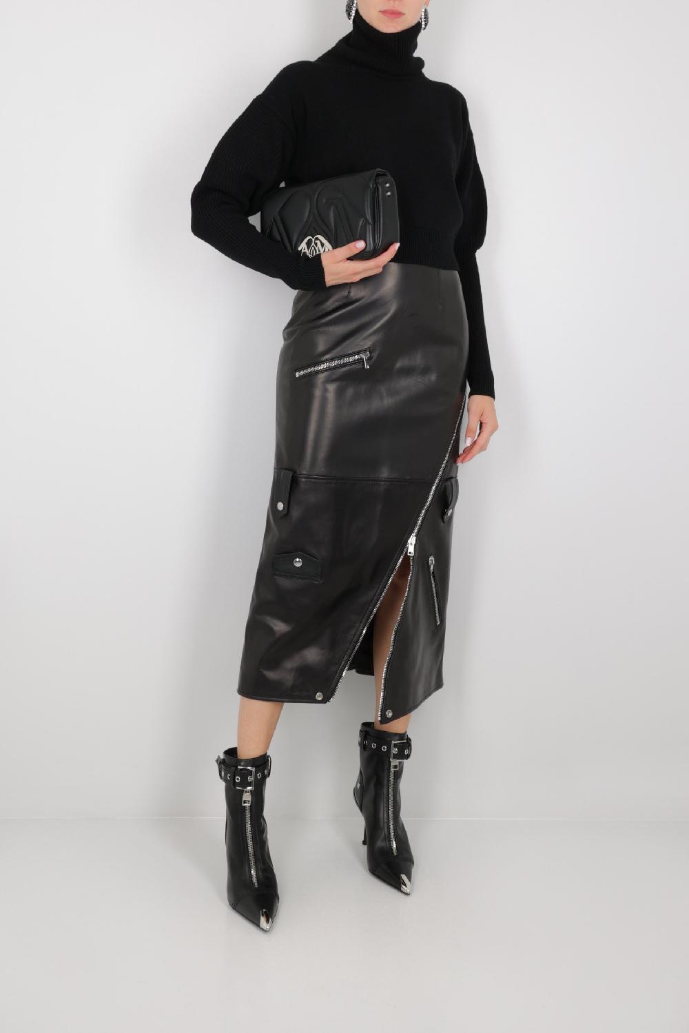 ALEXANDER McQUEEN Borsa A Spalla Seal Small In Nappa Matelassé