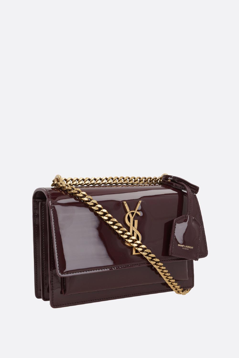 SAINT LAURENT Borsa A Spalla Sunset Small In Vernice