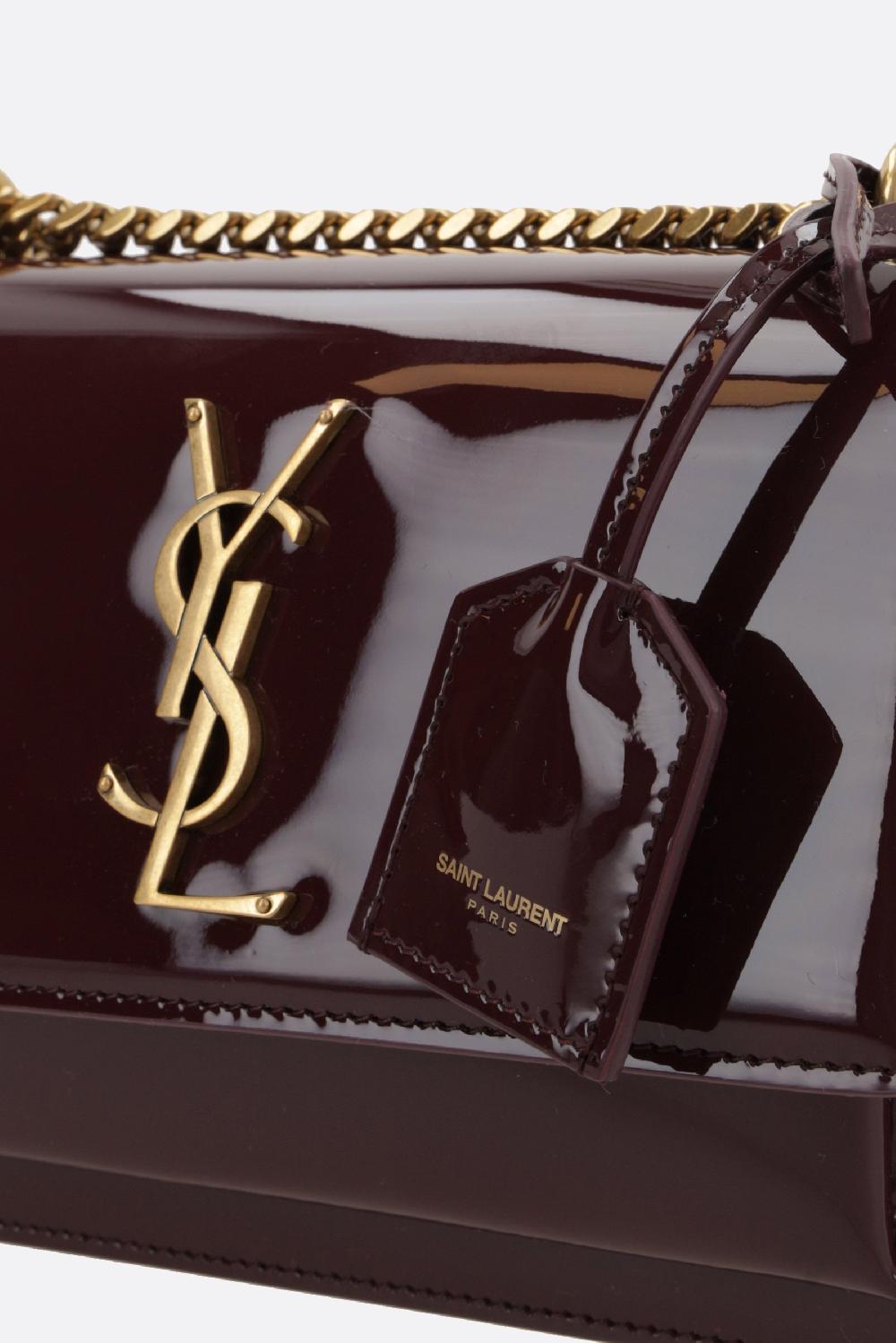 SAINT LAURENT Borsa A Spalla Sunset Small In Vernice