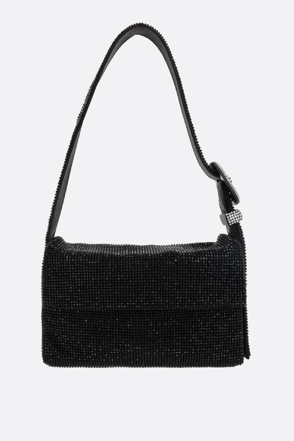 BENEDETTA BRUZZICHES borsa a spalla Vitty La Mignon in maglia metallica con cristalli
