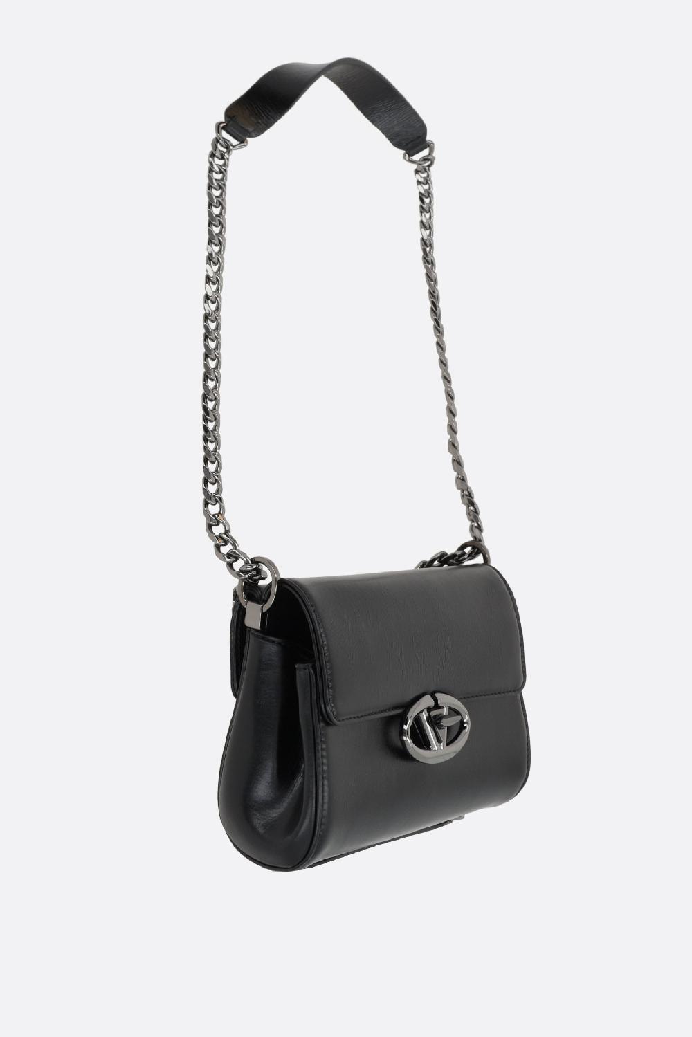 VALENTINO GARAVANI Borsa A Spalla VLogo Signature Media In Pelle Lucida