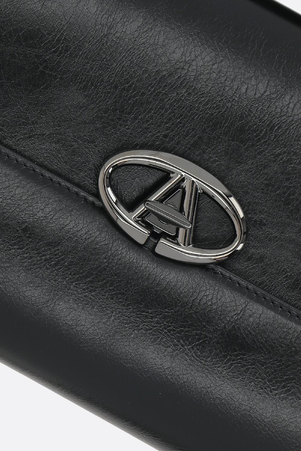 VALENTINO GARAVANI Borsa A Spalla VLogo Signature Media In Pelle Lucida