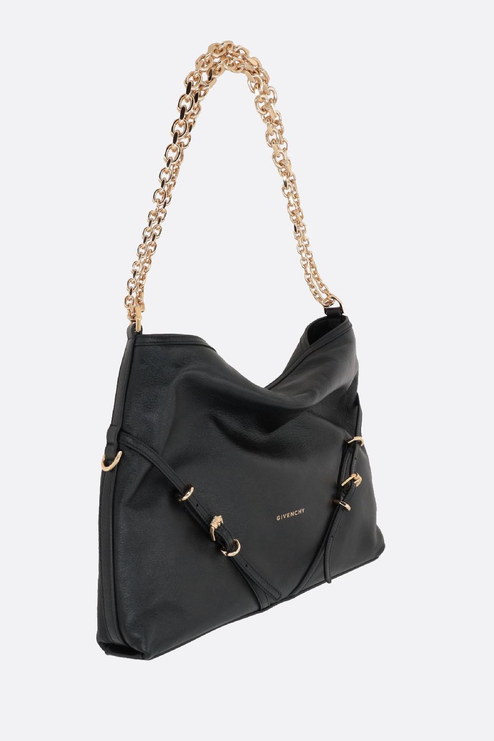 GIVENCHY Borsa A Spalla Voyou Chain Media In Pelle Martellata