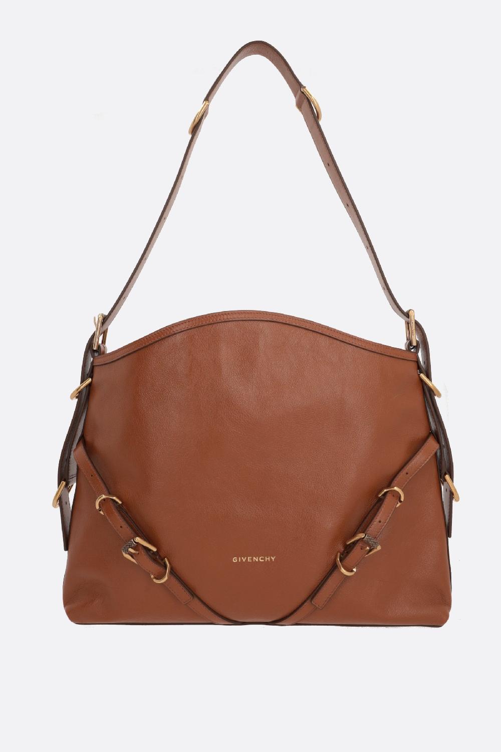 GIVENCHY borsa a spalla Voyou media in pelle martellata