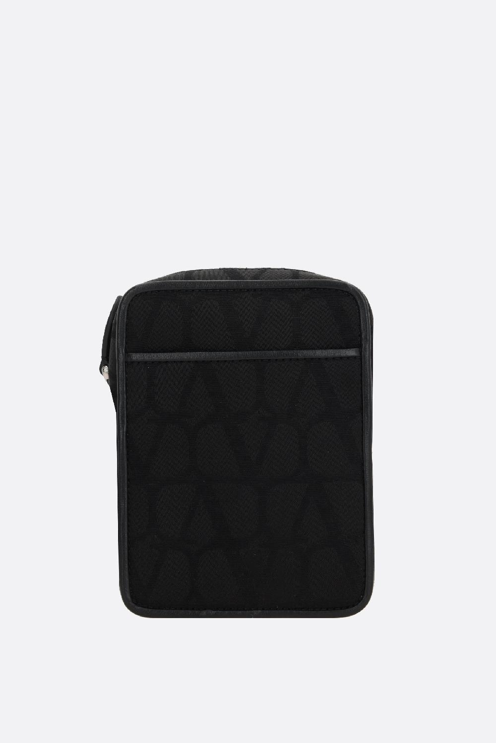 VALENTINO GARAVANI borsa a tracolla Black Iconographe small in nylon