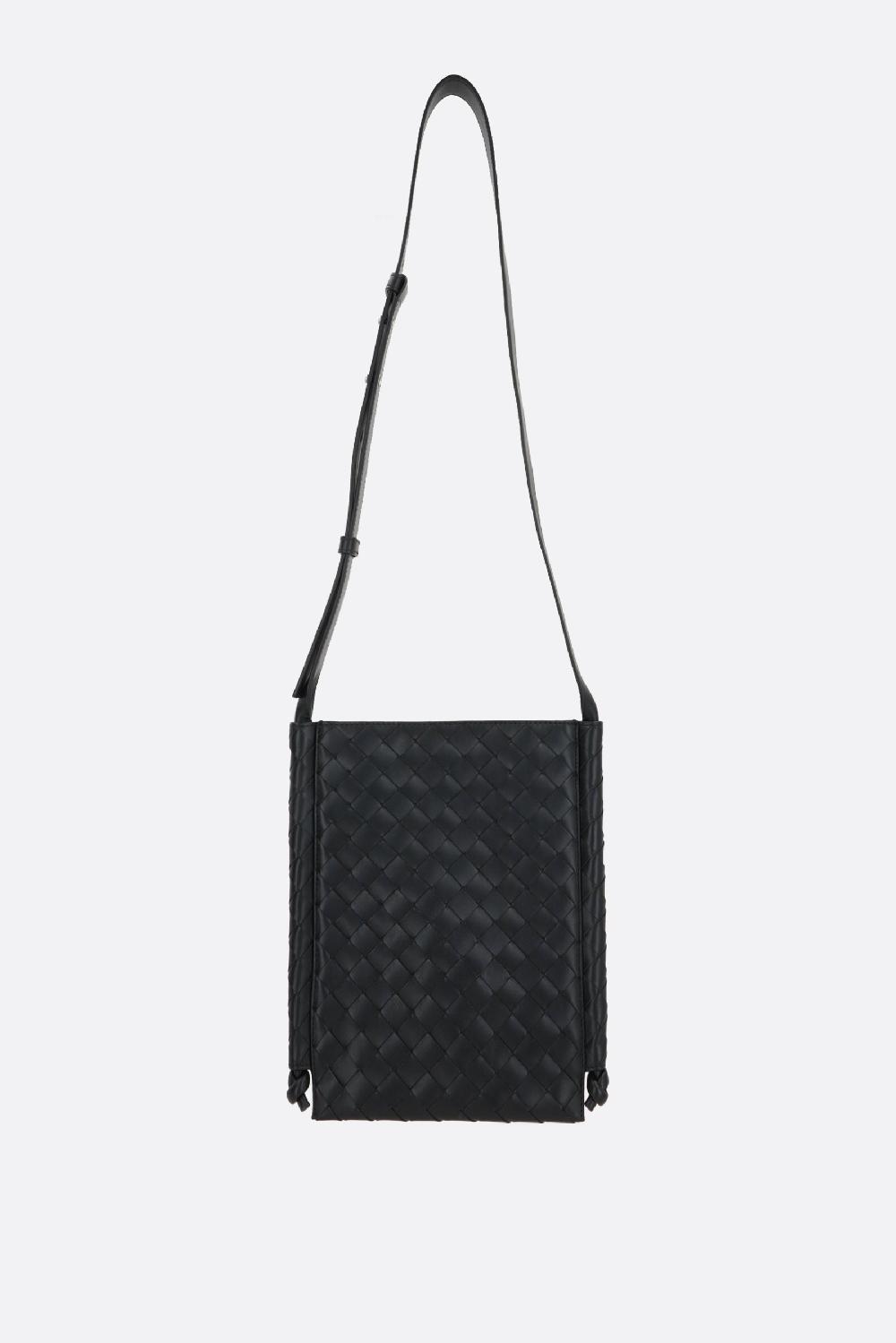 BOTTEGA VENETA borsa a tracolla Flat Loop small in Intrecciato VN