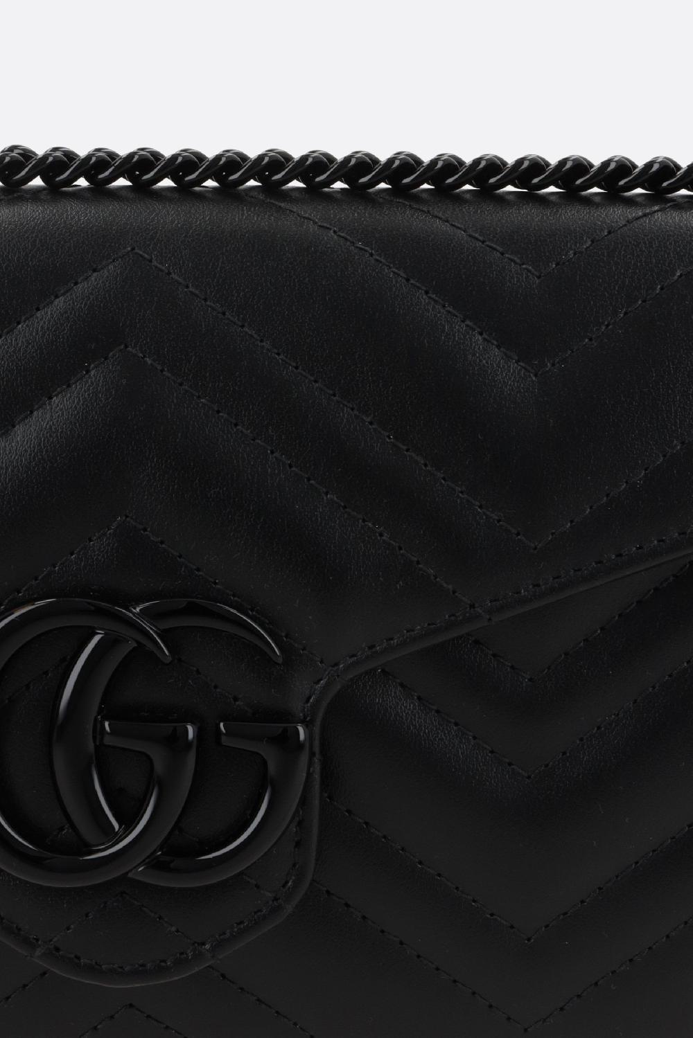 GUCCI Borsa A Tracolla GG Marmont Super Mini In Pelle Matelassé