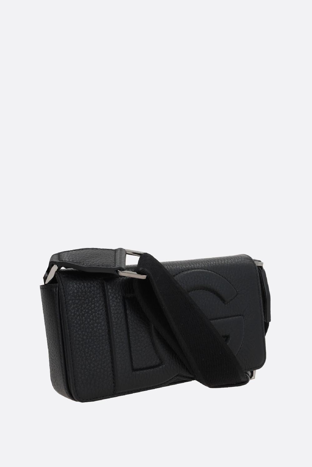 DOLCE & GABBANA Borsa A Tracolla Mini In Pelle Martellata Ricamo DG