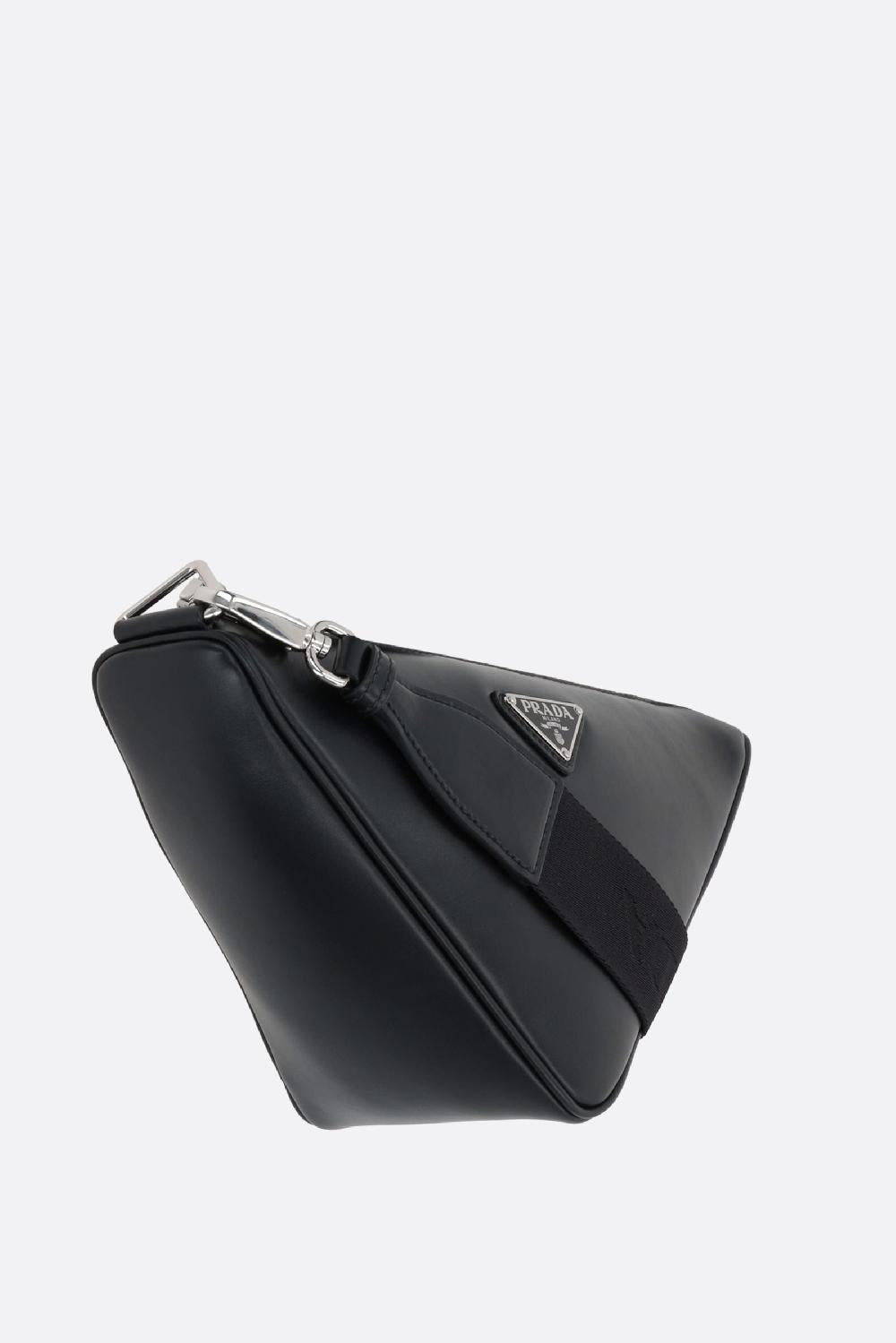 PRADA Borsa A Tracolla Prada Triangle In Pelle Liscia