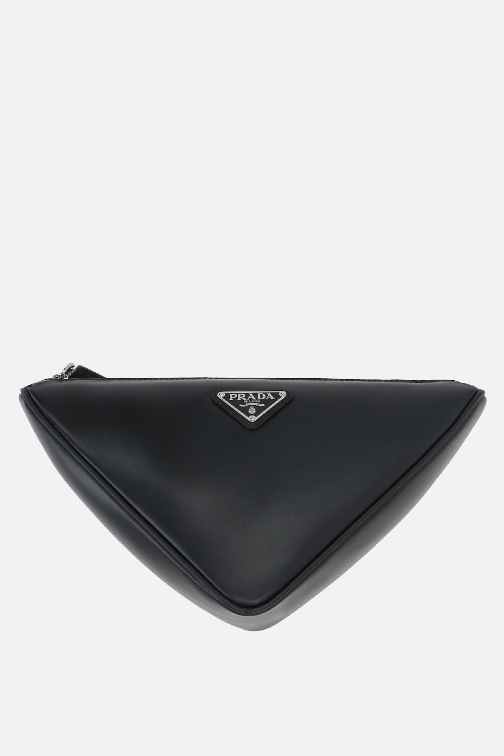 PRADA borsa a tracolla Prada Triangle in pelle liscia