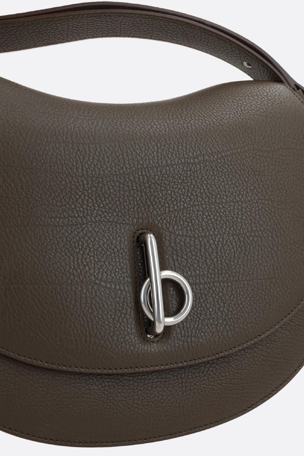 BURBERRY Borsa A Tracolla Rocking Horse Media In Pelle Martellata