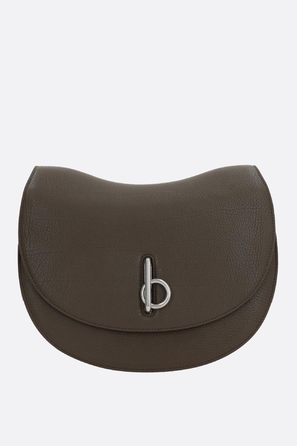 BURBERRY borsa a tracolla Rocking Horse media in pelle martellata