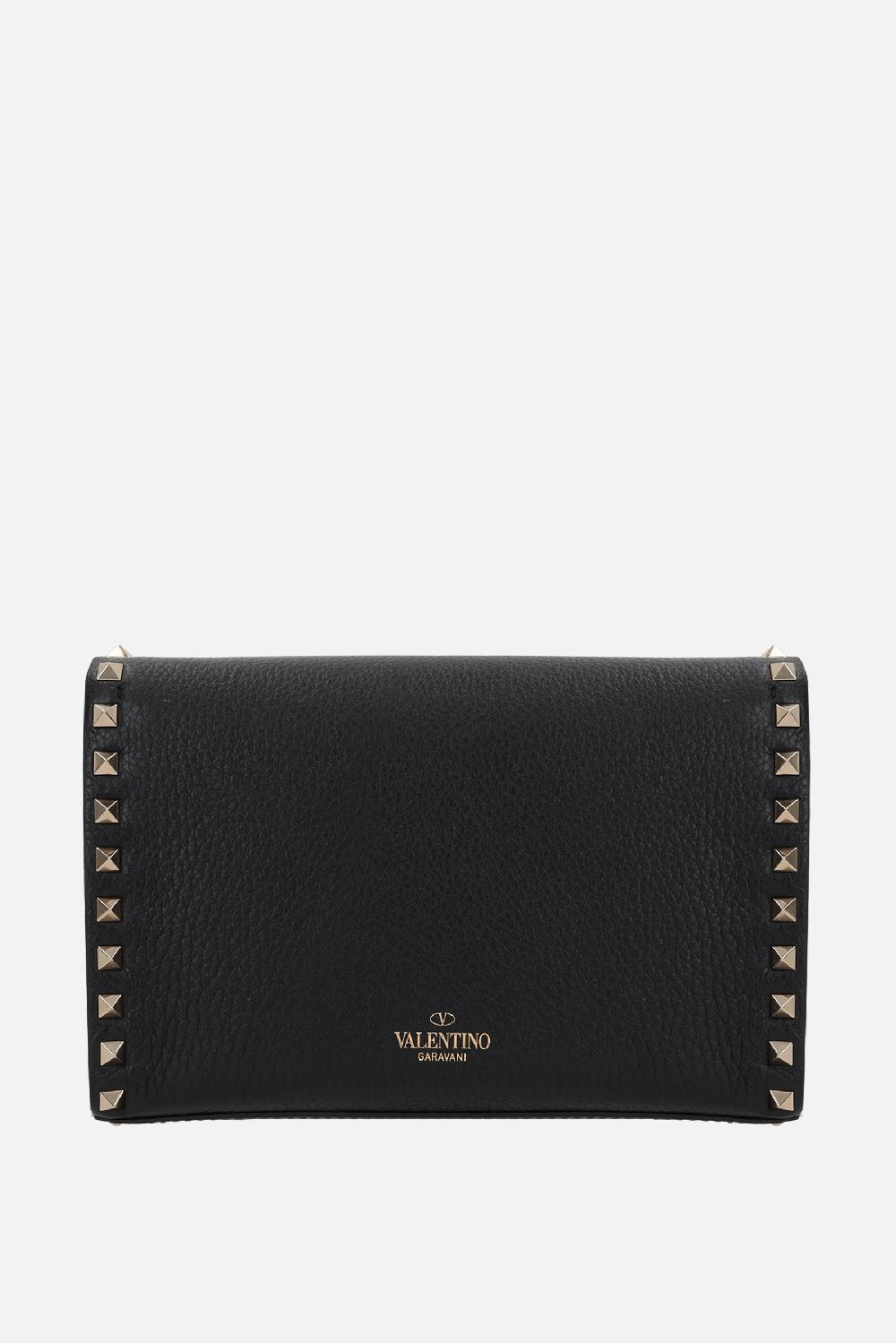 VALENTINO GARAVANI Borsa A Tracolla Rockstud Small In Pelle Martellata