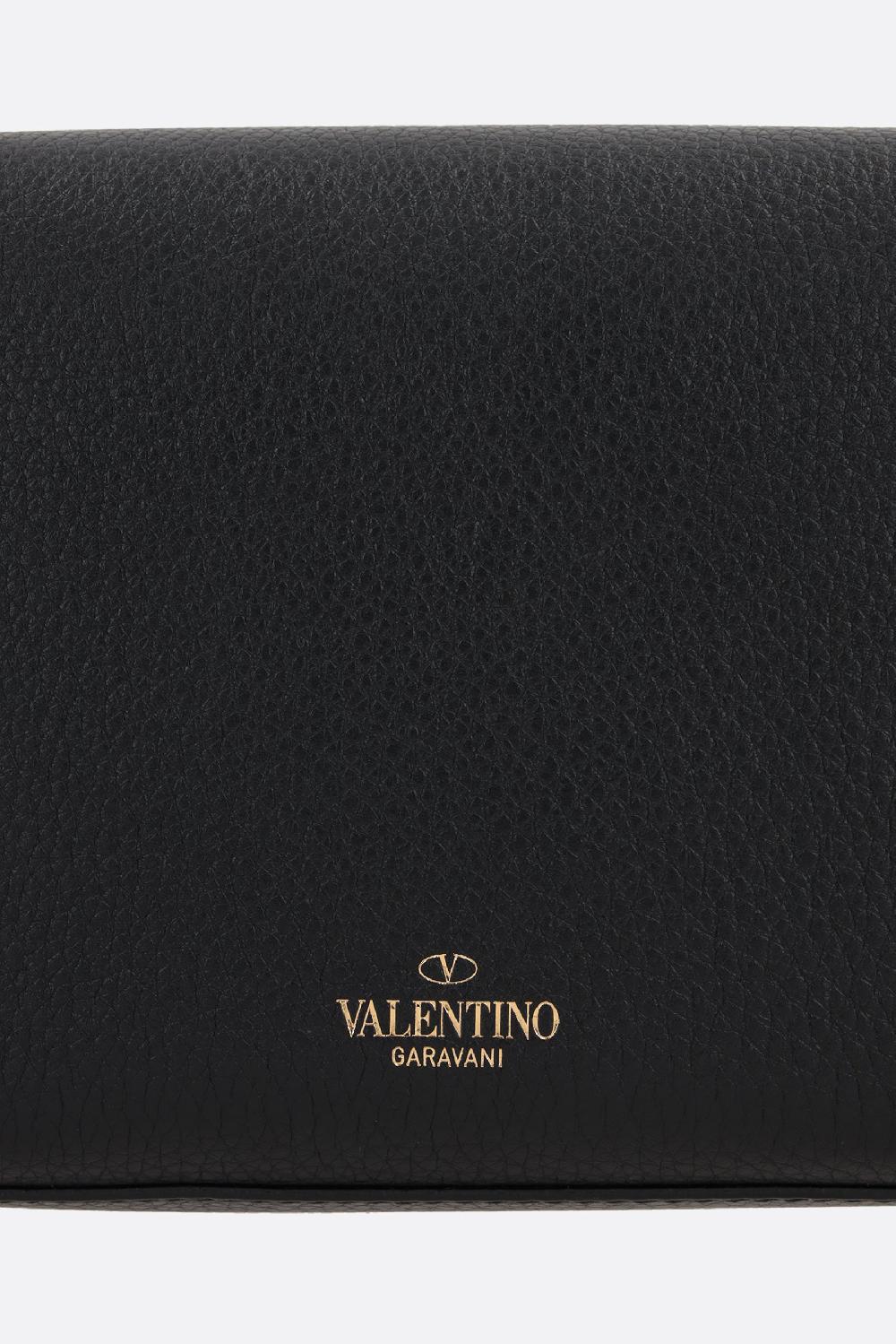 VALENTINO GARAVANI Borsa A Tracolla Rockstud Small In Pelle Martellata