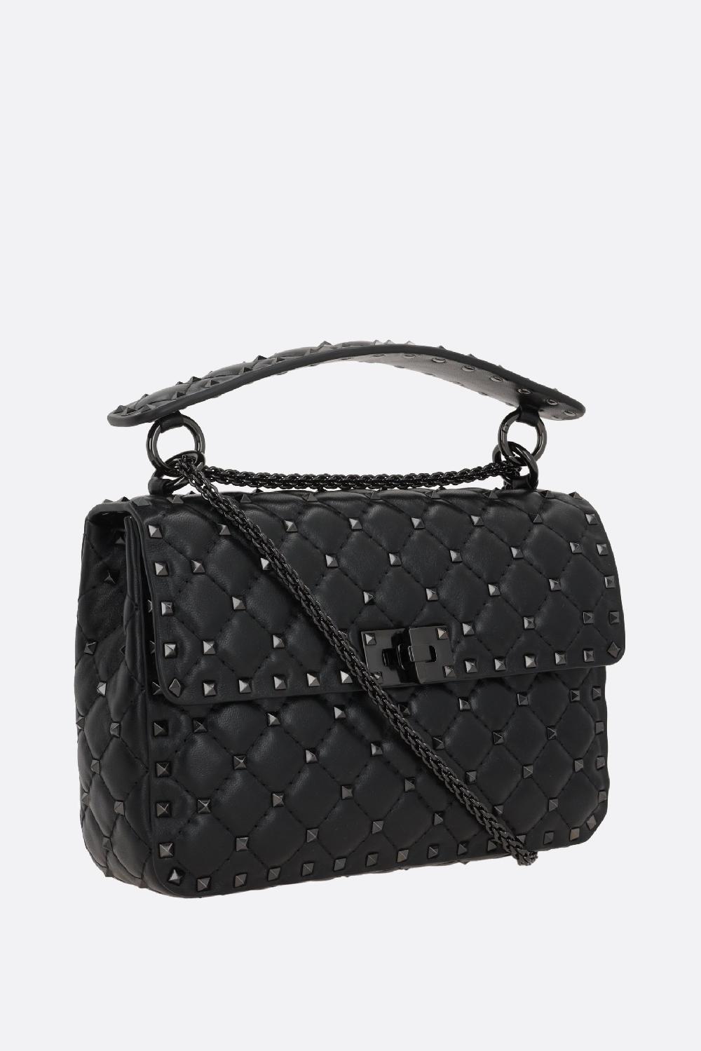VALENTINO GARAVANI Borsa A Tracolla Rockstud Spike Media In Nappa Matelassé