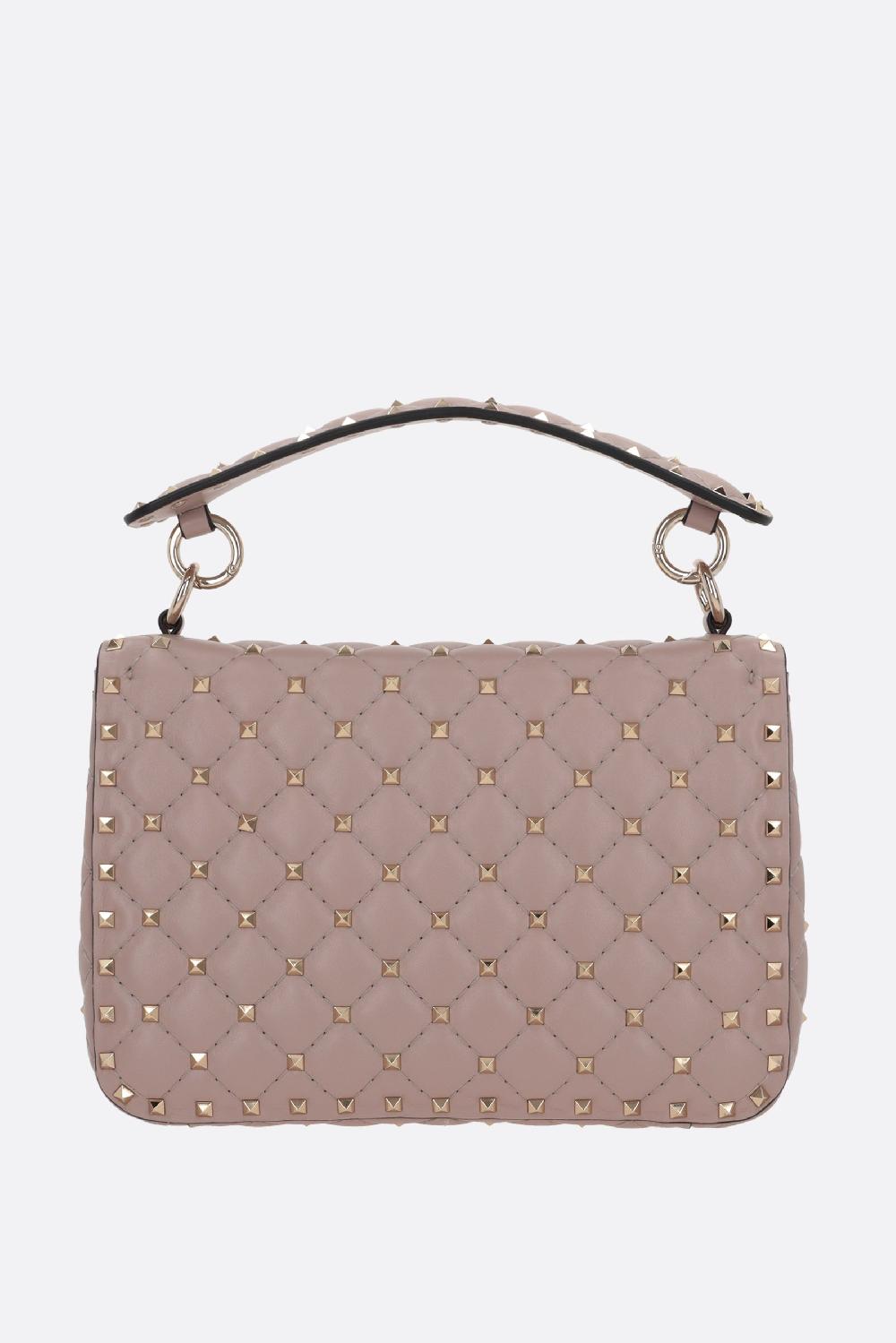 VALENTINO GARAVANI Borsa A Tracolla Rockstud Spike Media In Nappa Matelassé