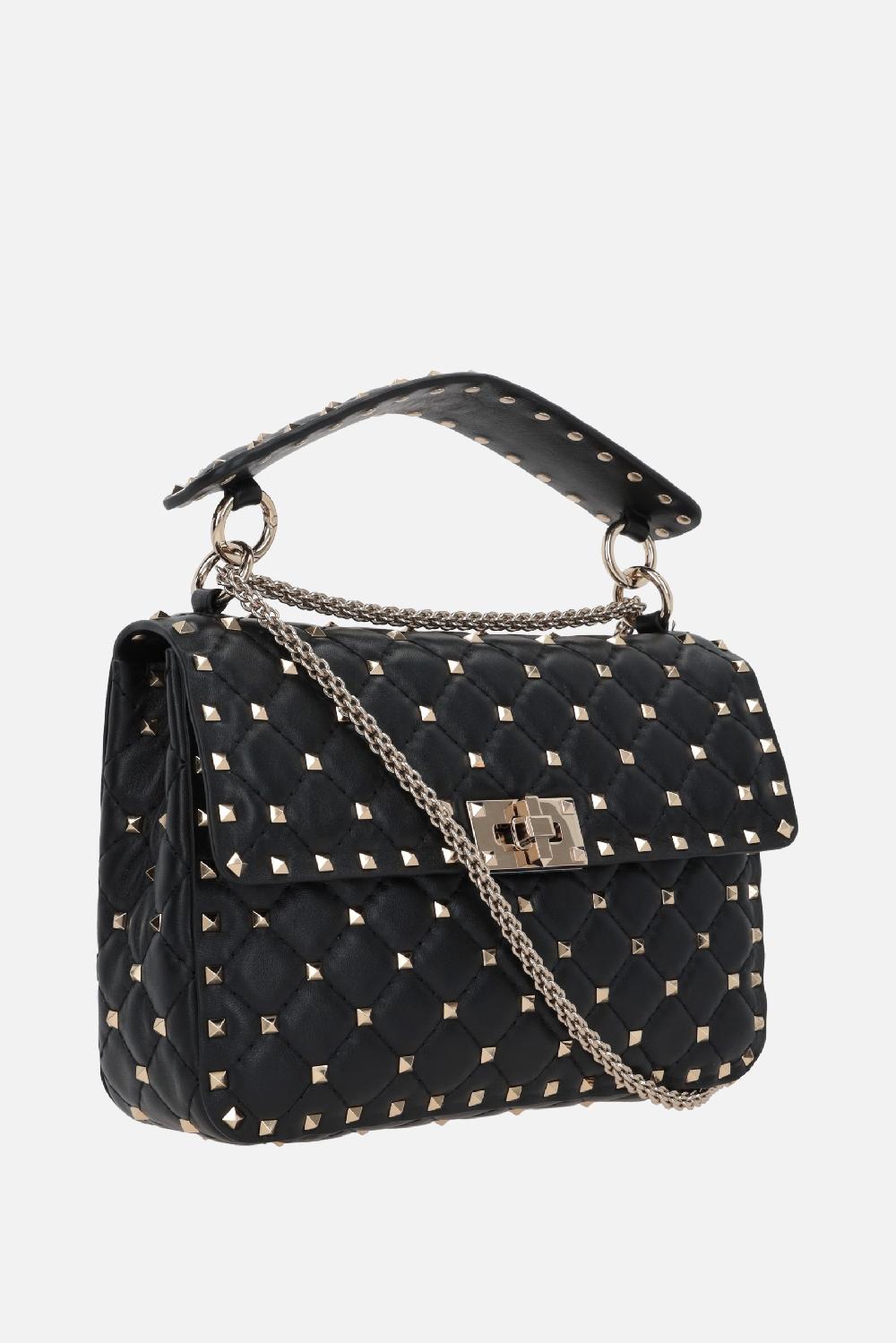 VALENTINO GARAVANI Borsa A Tracolla Rockstud Spike Media In Nappa Matelassé